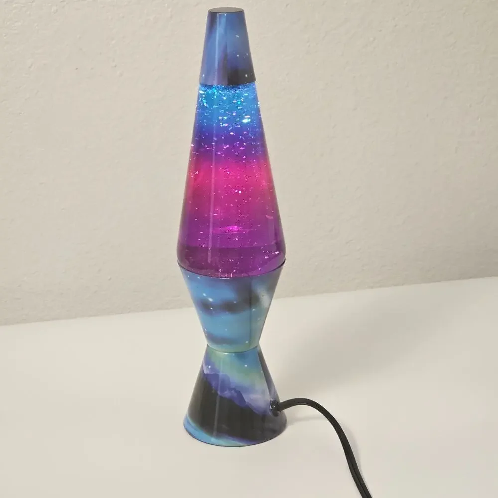 Vintage Y2K Lava Lamp Lite Glitter Wax Trippy Psychedelic